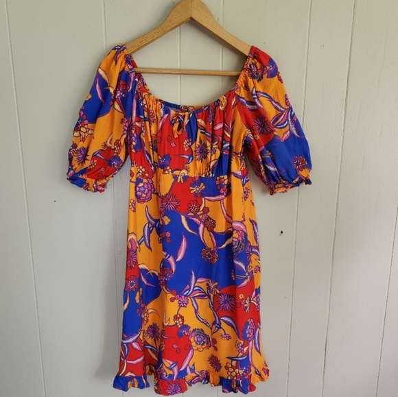 Modcloth Dresses & Skirts - Modcloth Taking A Tropical Twirl Floral Babydoll Dress